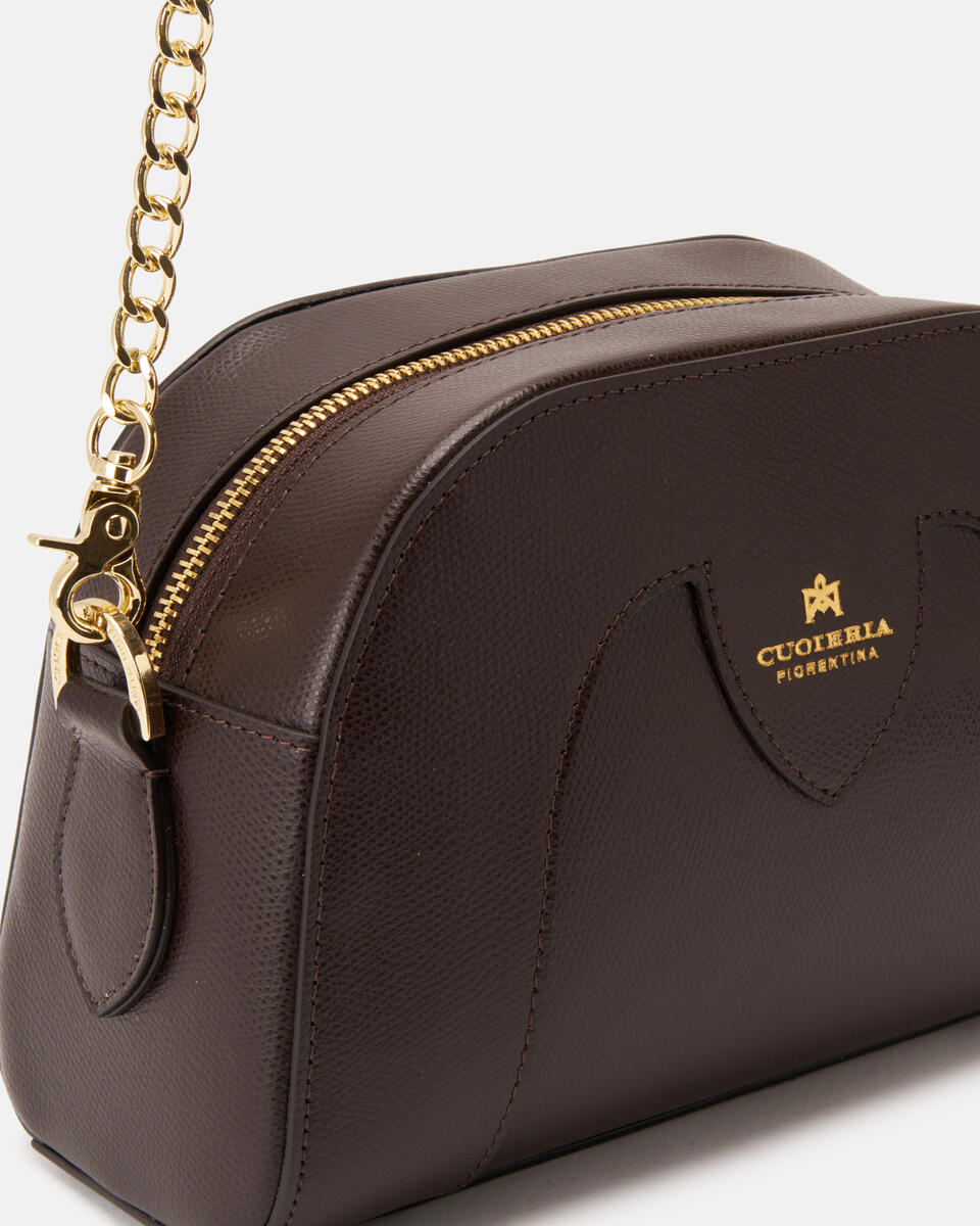 CAMERA BAG Dark brown  - Clutch Bags - Women's Bags - Bags - Cuoieria Fiorentina
