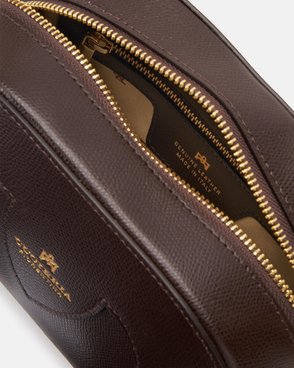 CAMERA BAG Dark brown  - Clutch Bags - Women's Bags - Bags - Cuoieria Fiorentina