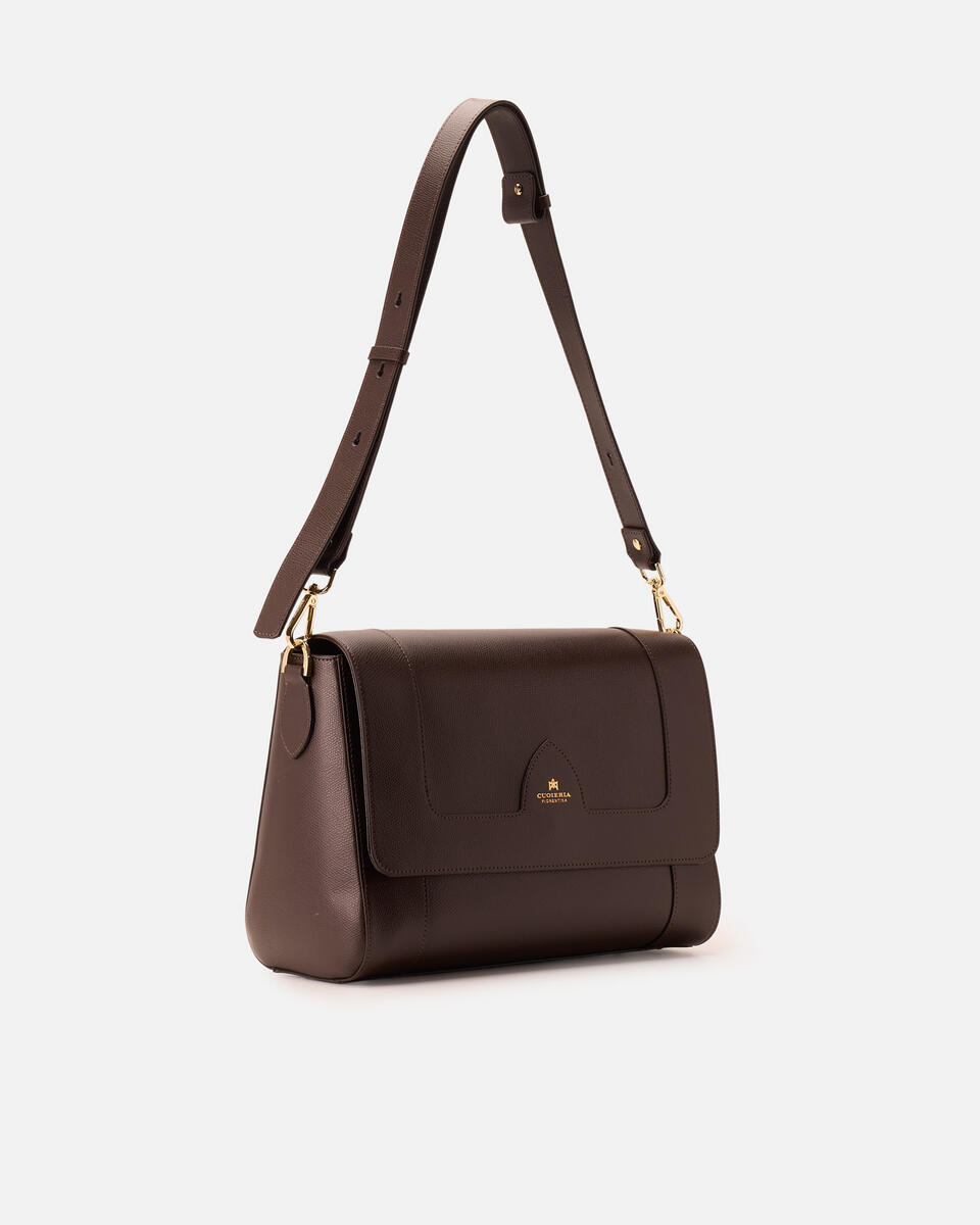 FLAP BAG Dark brown  - Shoulder Bags - Women's Bags - Bags - Cuoieria Fiorentina