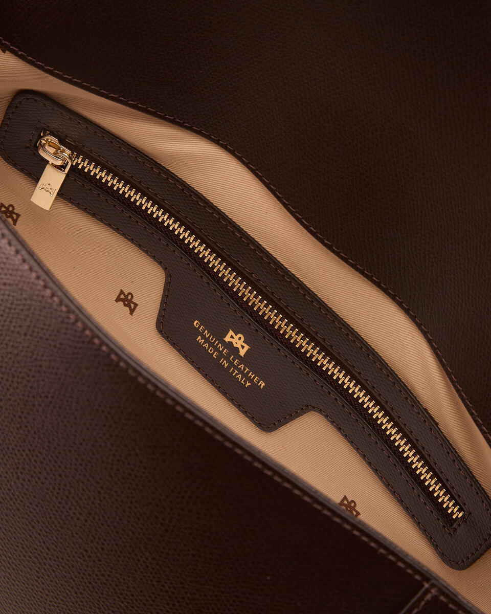 FLAP BAG Dark brown  - Shoulder Bags - Women's Bags - Bags - Cuoieria Fiorentina