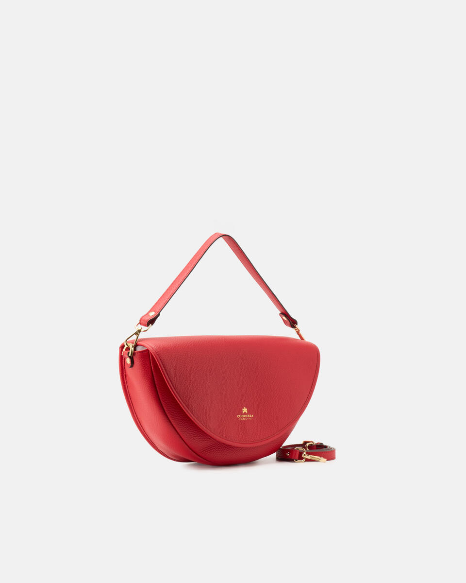 Dora large flap Tomato  - Messenger - Borse Donna - Borse - Cuoieria Fiorentina