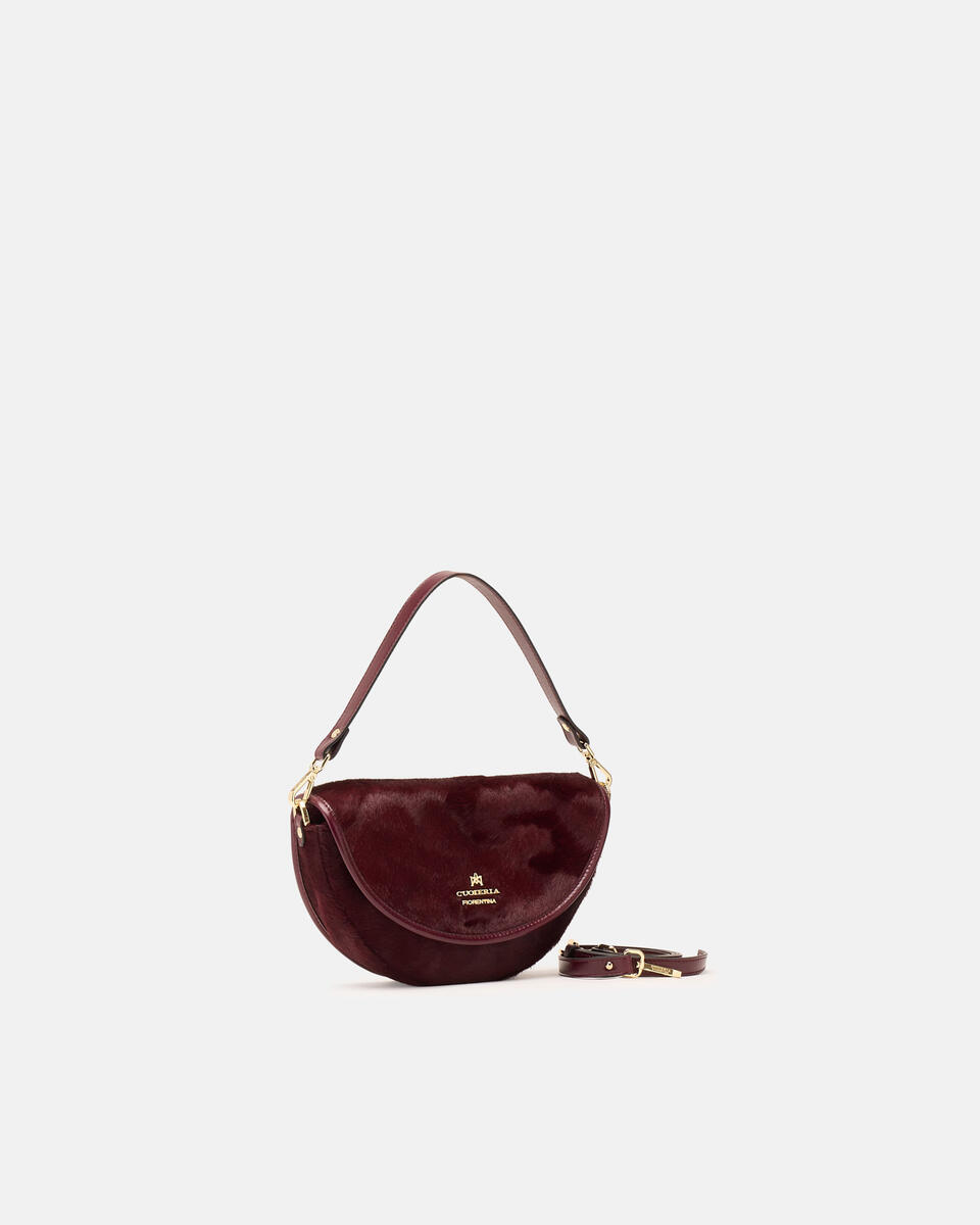 SMALL FLAP BAG Black cherry  - Messenger Bags - Women's Bags - Bags - Cuoieria Fiorentina
