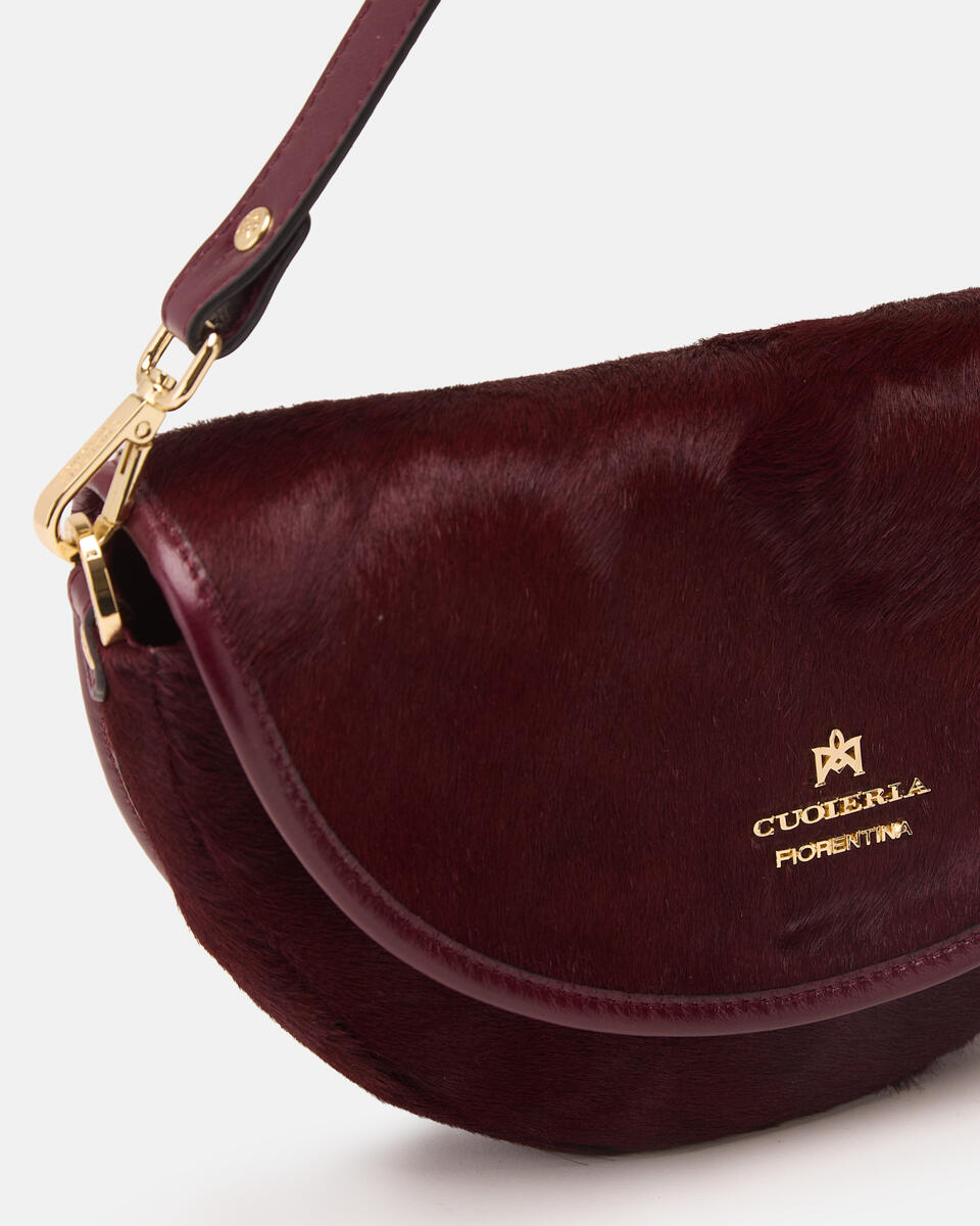SMALL FLAP BAG Black cherry  - Messenger Bags - Women's Bags - Bags - Cuoieria Fiorentina