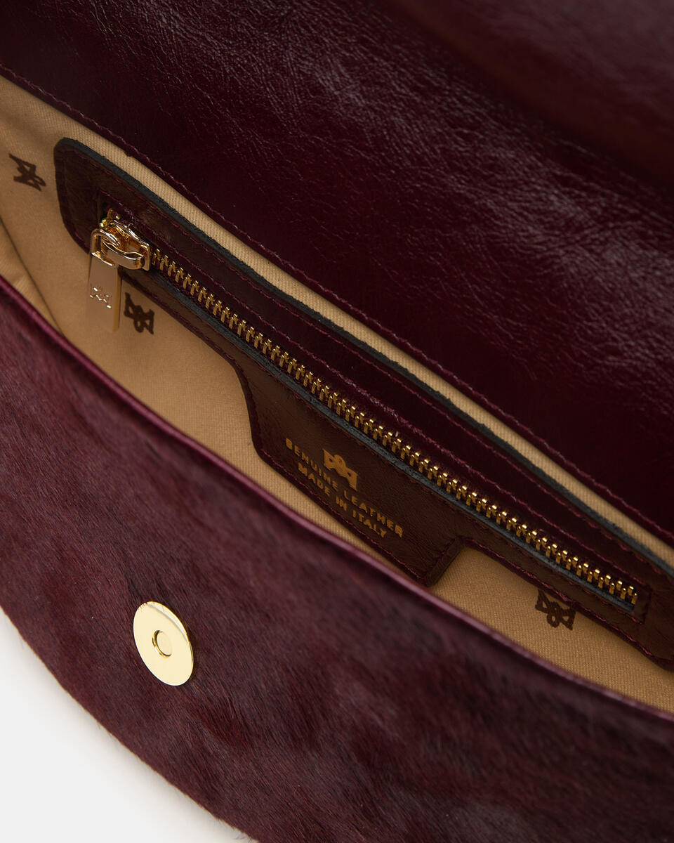 SMALL FLAP BAG Black cherry  - Messenger Bags - Women's Bags - Bags - Cuoieria Fiorentina