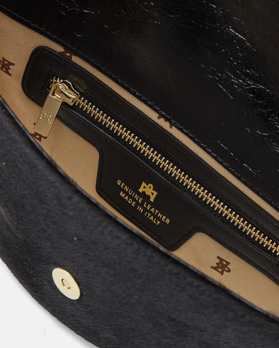 SMALL FLAP BAG Black  - Messenger Bags - Women's Bags - Bags - Cuoieria Fiorentina