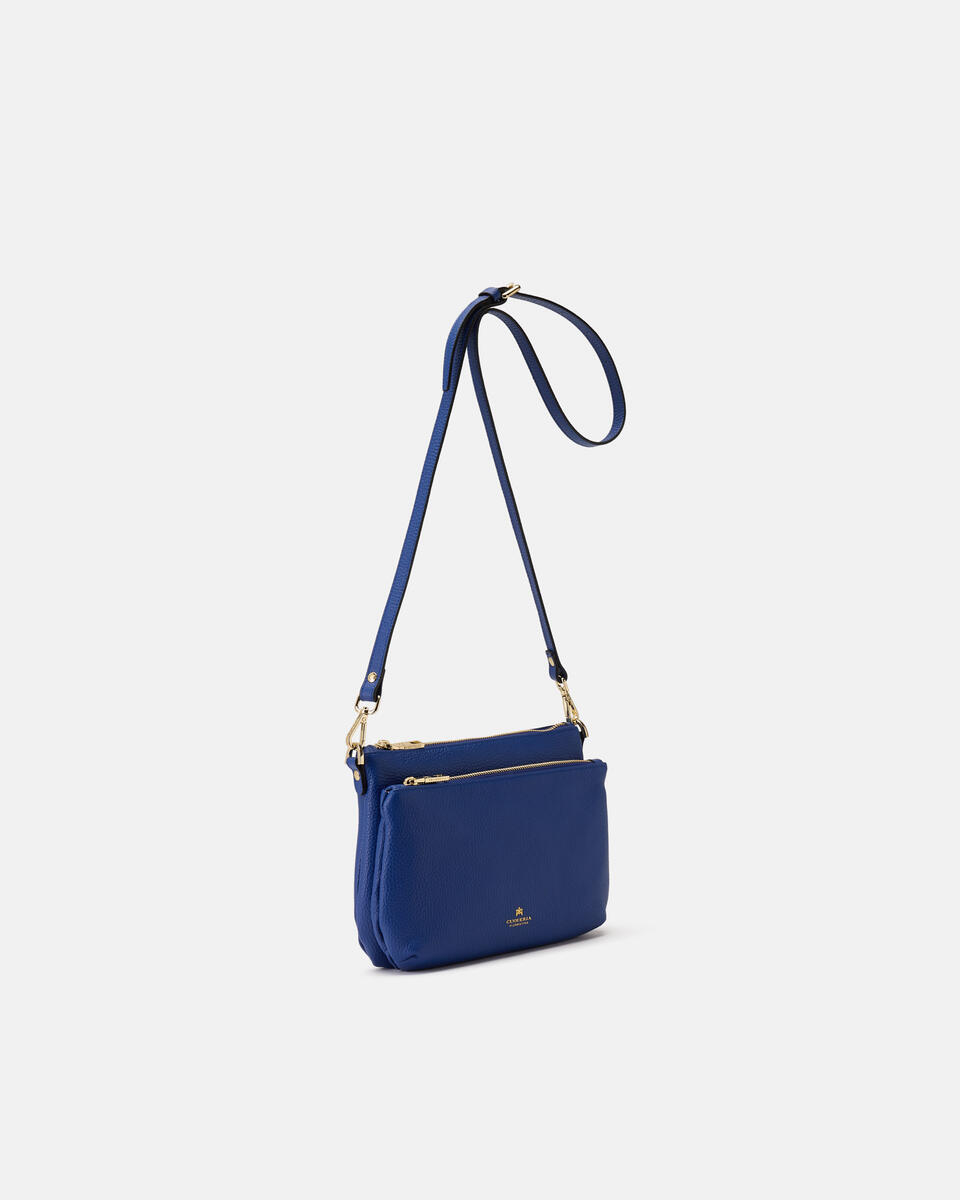 DOUBLE POUCH Bluette  - Crossbody Bags - Women's Bags - Bags - Cuoieria Fiorentina