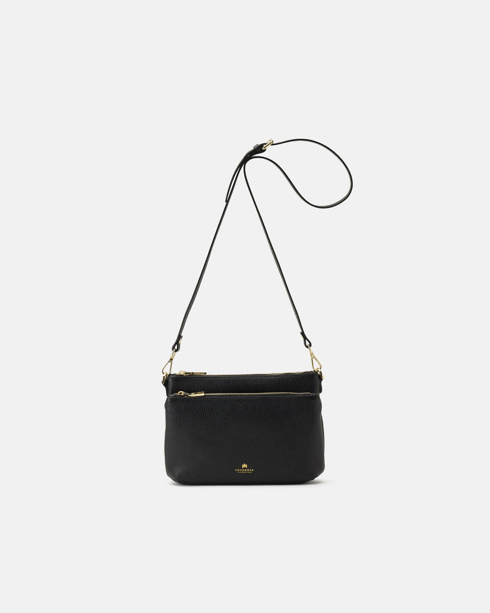 DOUBLE POUCH Black  - Crossbody Bags - Women's Bags - Bags - Cuoieria Fiorentina