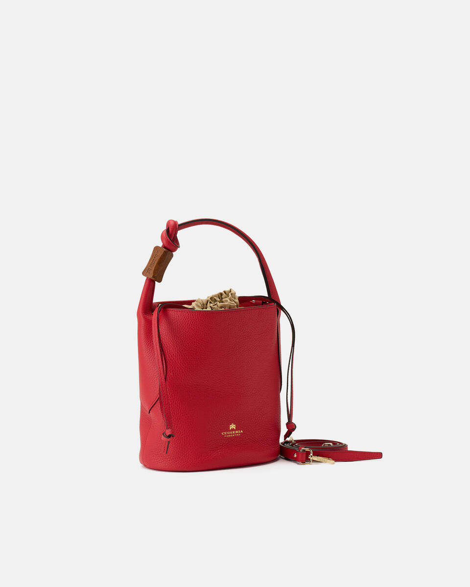 Agata Small Bucket Tomato  - Secchiello - Borse Donna - Borse - Cuoieria Fiorentina