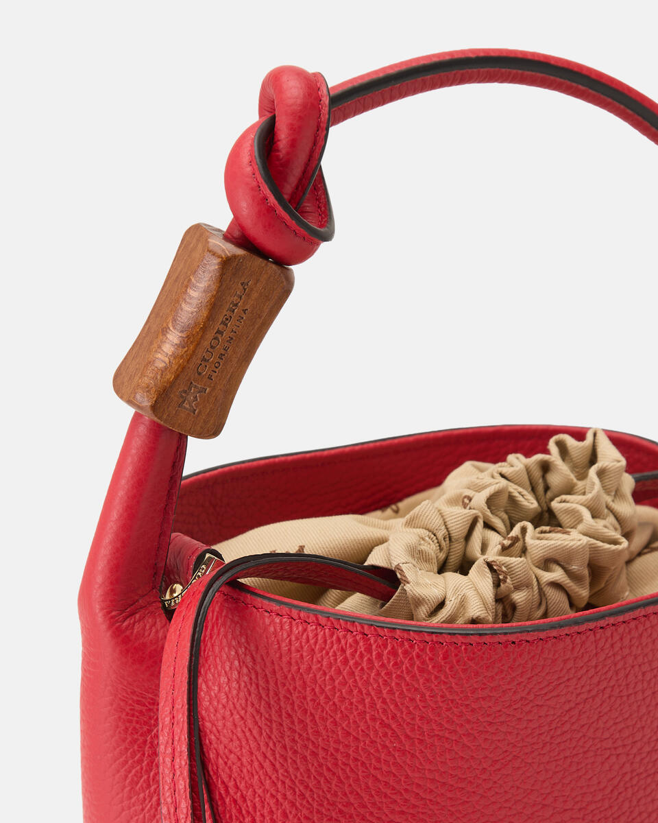 Agata Small Bucket Tomato  - Secchiello - Borse Donna - Borse - Cuoieria Fiorentina
