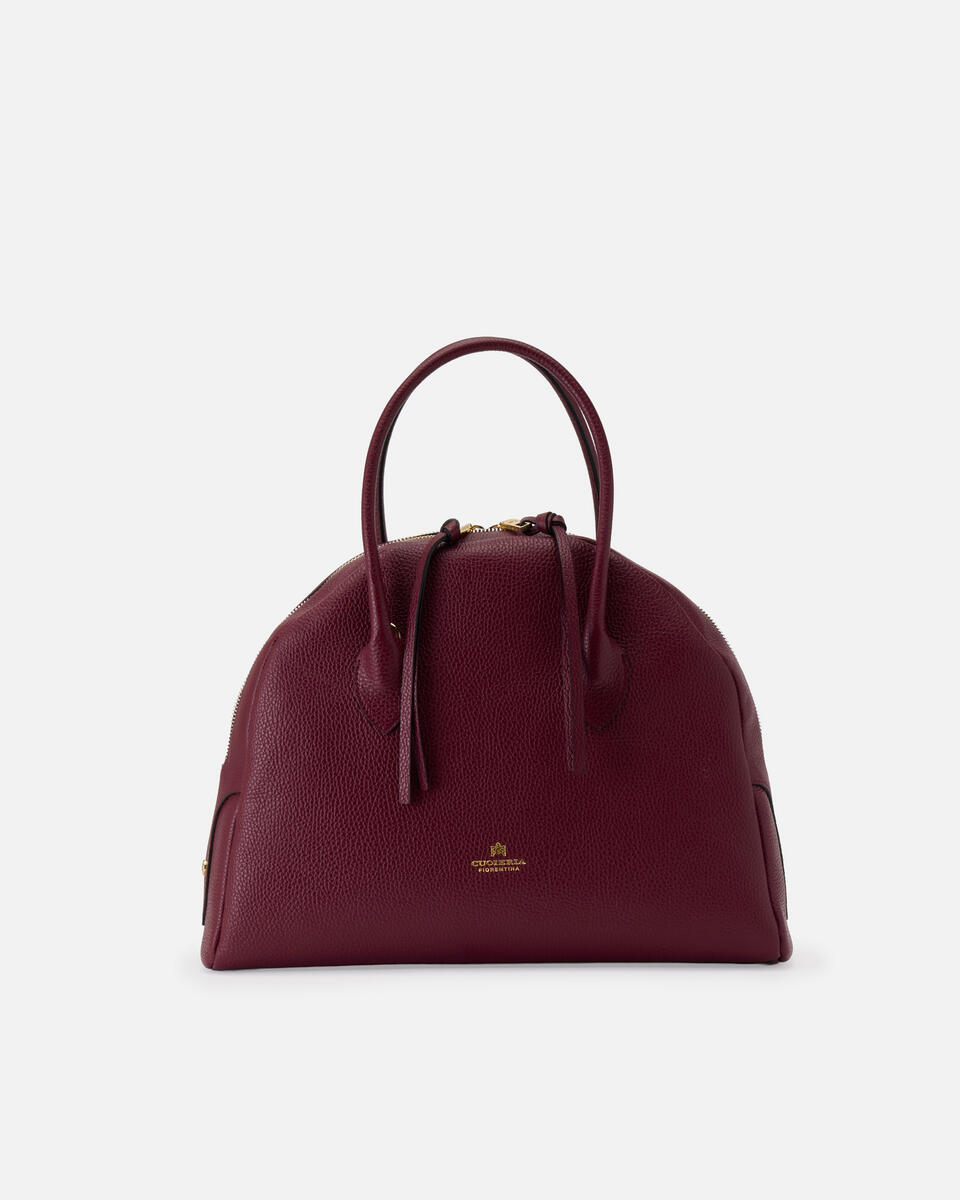 LARGE BOWLING BAG Bordeaux  - Tote Bags - Women's Bags - Bags - Cuoieria Fiorentina