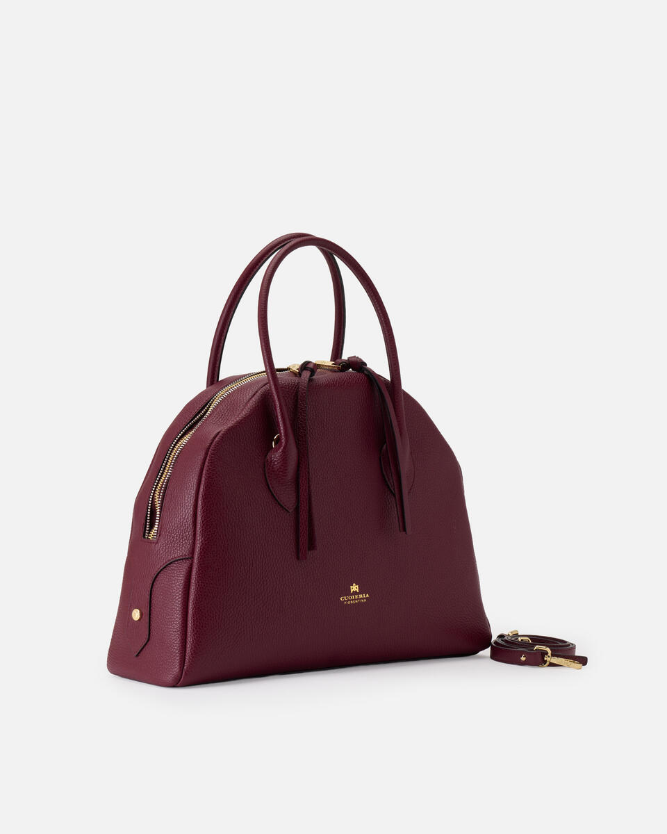LARGE BOWLING BAG Bordeaux  - Tote Bags - Women's Bags - Bags - Cuoieria Fiorentina