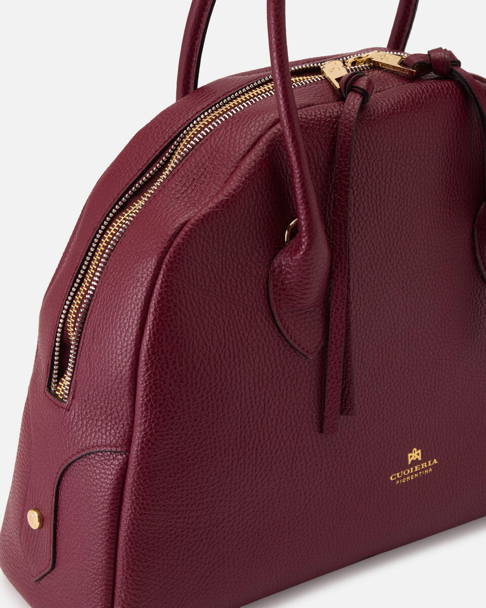 LARGE BOWLING BAG Bordeaux  - Tote Bags - Women's Bags - Bags - Cuoieria Fiorentina