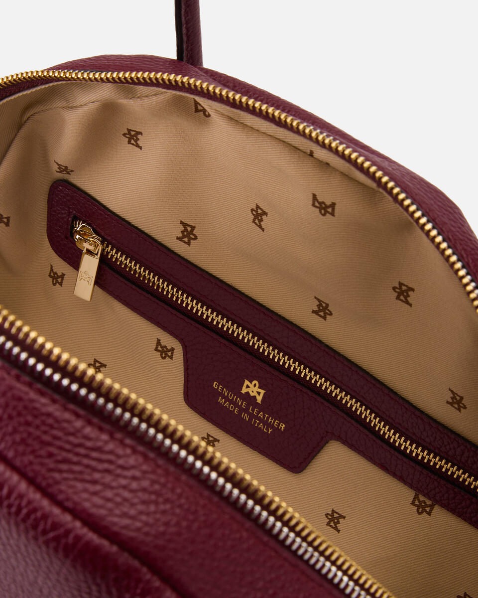 LARGE BOWLING BAG Bordeaux  - Tote Bags - Women's Bags - Bags - Cuoieria Fiorentina