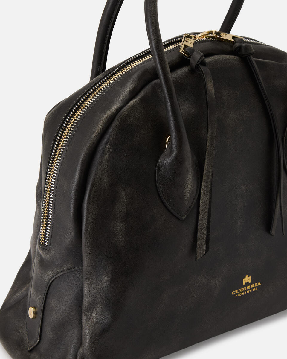 Lua Large Bowling bag Vitello Texas Nero  - Tote Bag - Borse Donna - Borse - Cuoieria Fiorentina