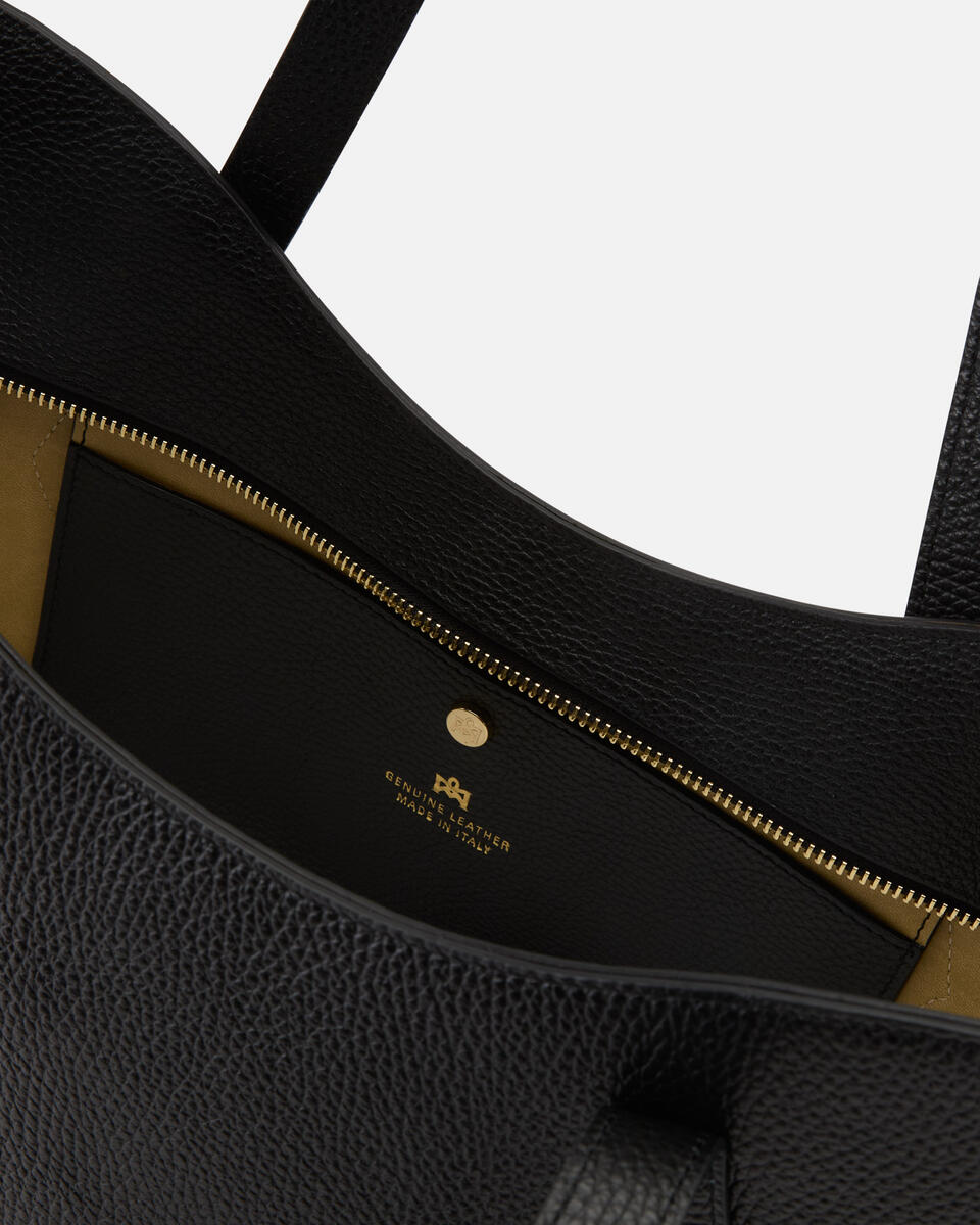 Wave Shopping bag Nero  - Shopping - Borse Donna - Borse - Cuoieria Fiorentina