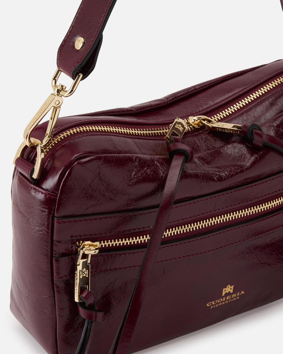 CAMERA BAG Black cherry  - Shoulder Bags - Women's Bags - Bags - Cuoieria Fiorentina