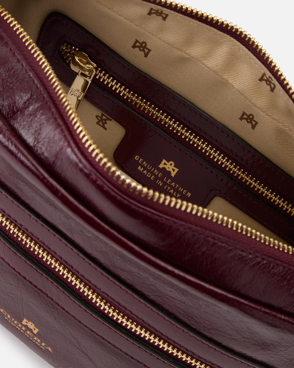 CAMERA BAG Black cherry  - Shoulder Bags - Women's Bags - Bags - Cuoieria Fiorentina