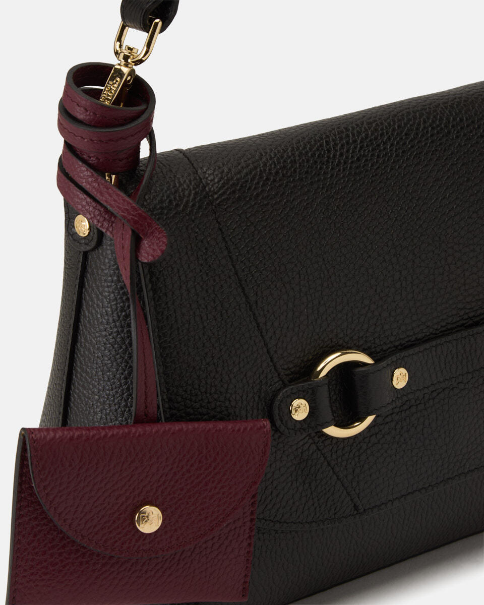 FLAP BAG Blackbordeaux  - Messenger Bags - Women's Bags - Bags - Cuoieria Fiorentina