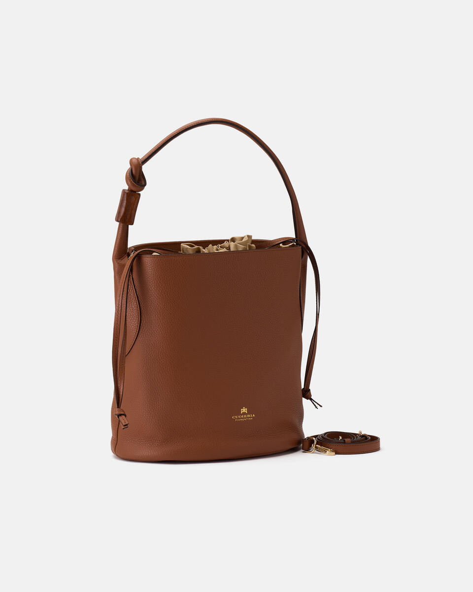 BUCKET BAG Caramel  - Bucket Bags - Women's Bags - Bags - Cuoieria Fiorentina