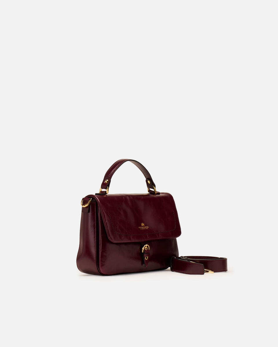 SMALL FLAP BAG Black cherry  - Messenger Bags - Women's Bags - Bags - Cuoieria Fiorentina