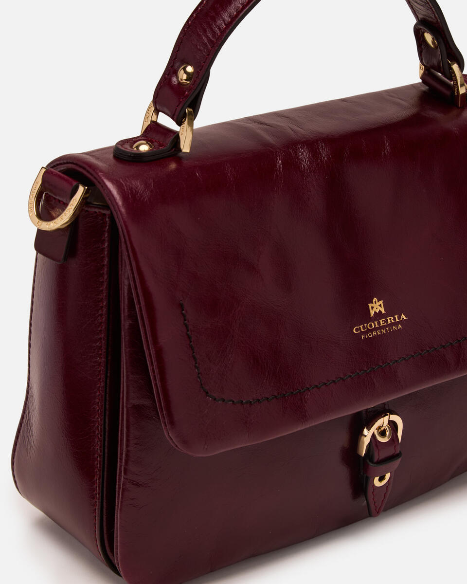 SMALL FLAP BAG Black cherry  - Messenger Bags - Women's Bags - Bags - Cuoieria Fiorentina