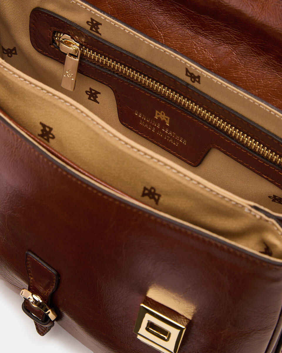 SMALL FLAP BAG Caramel  - Messenger Bags - Women's Bags - Bags - Cuoieria Fiorentina