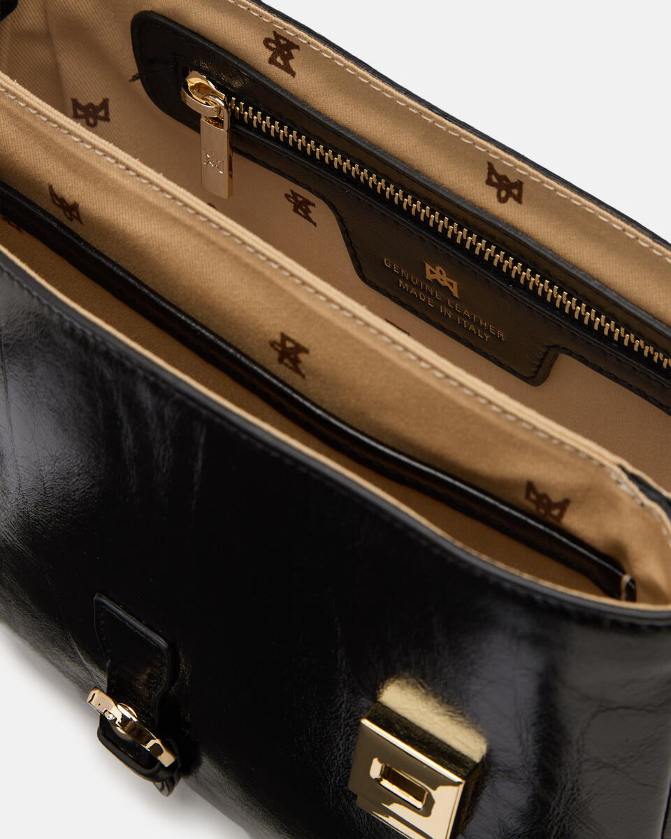 SMALL FLAP BAG Black  - Messenger Bags - Women's Bags - Bags - Cuoieria Fiorentina
