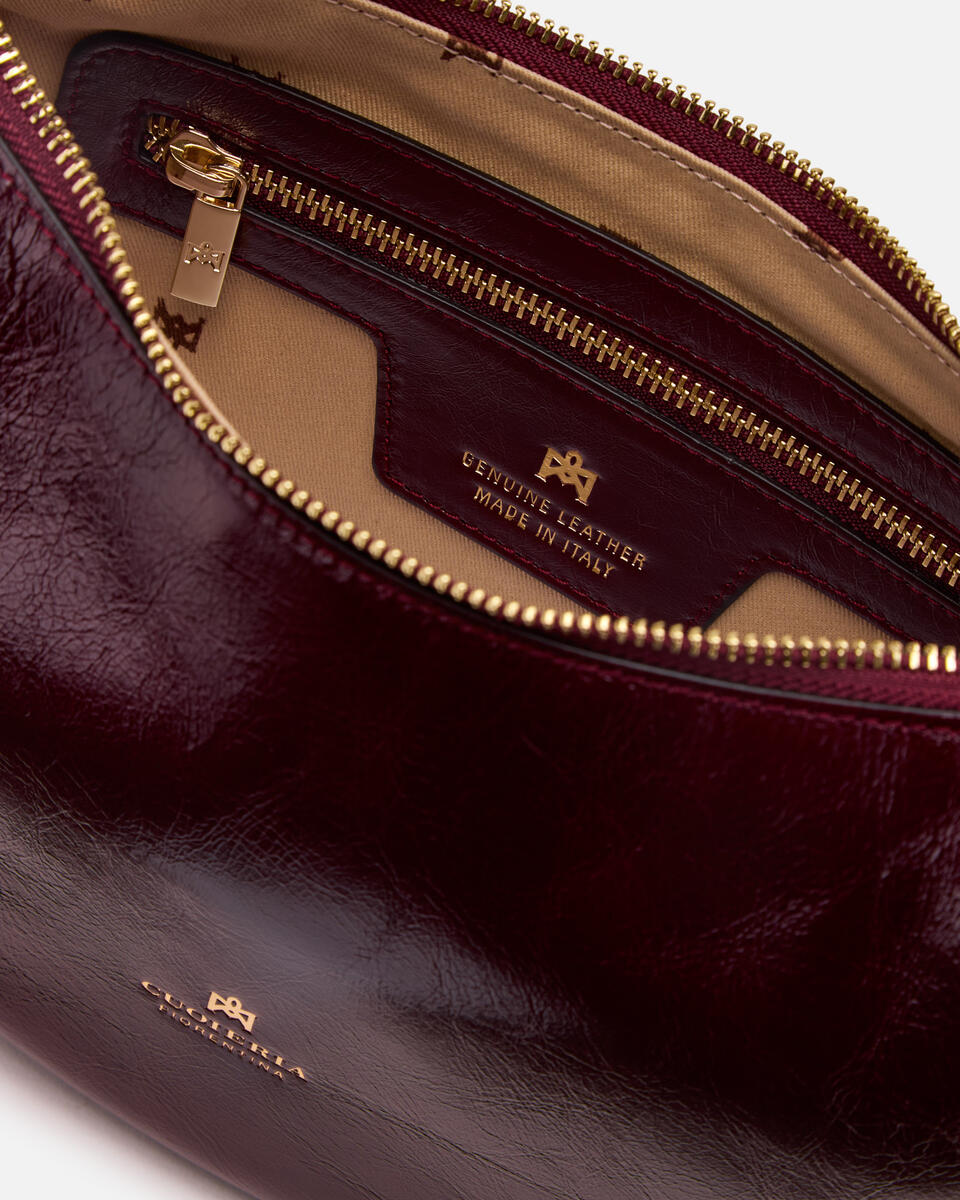 Eva soft Small hobo Vintage Amarena  - Borse A Spalla - Borse Donna - Borse - Cuoieria Fiorentina