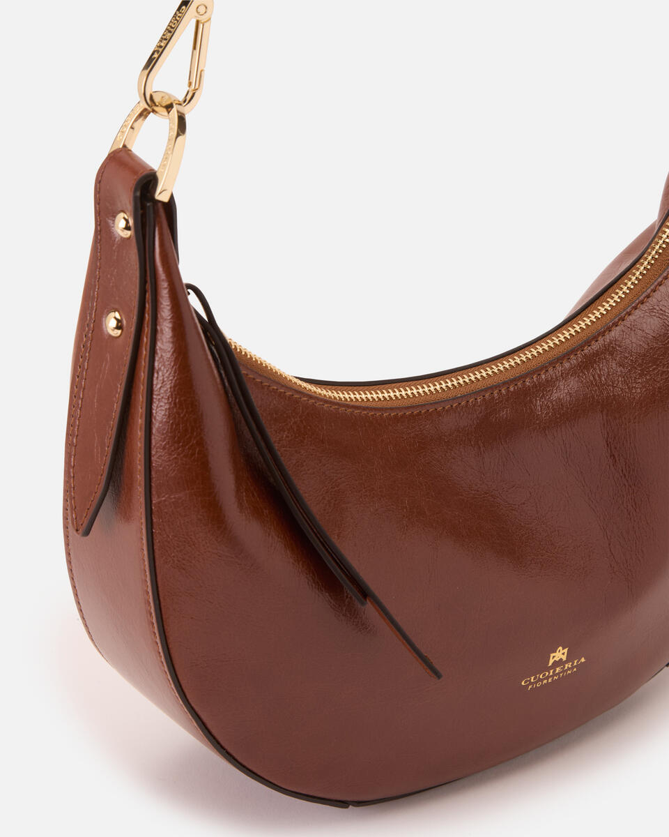 SMALL HOBO BAG Caramel  - Shoulder Bags - Women's Bags - Bags - Cuoieria Fiorentina