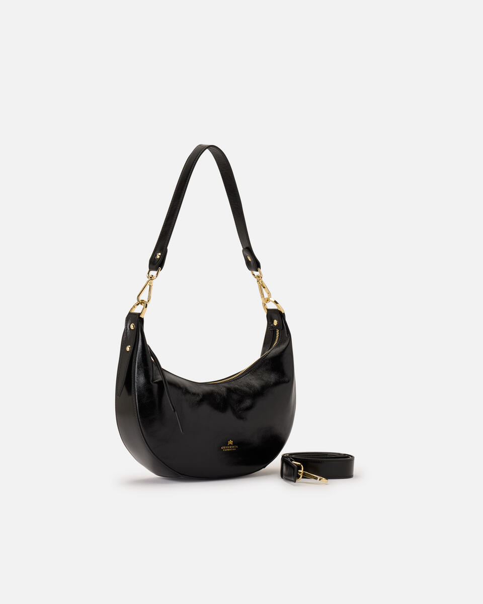 Eva soft Small hobo Vintage Nero  - Borse A Spalla - Borse Donna - Borse - Cuoieria Fiorentina