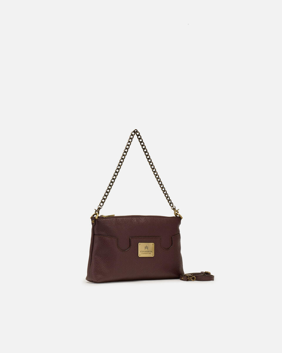 Bella selleria Pouch Coffee  - Clutch Bags - Women's Bags - Bags - Cuoieria Fiorentina