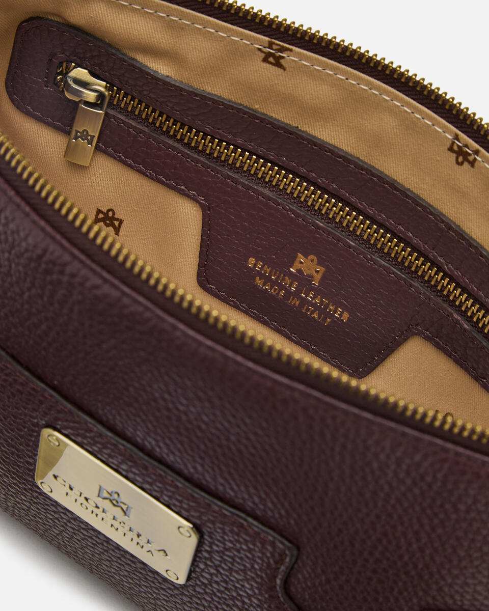 Bella selleria Pouch Coffee  - Clutch Bags - Women's Bags - Bags - Cuoieria Fiorentina