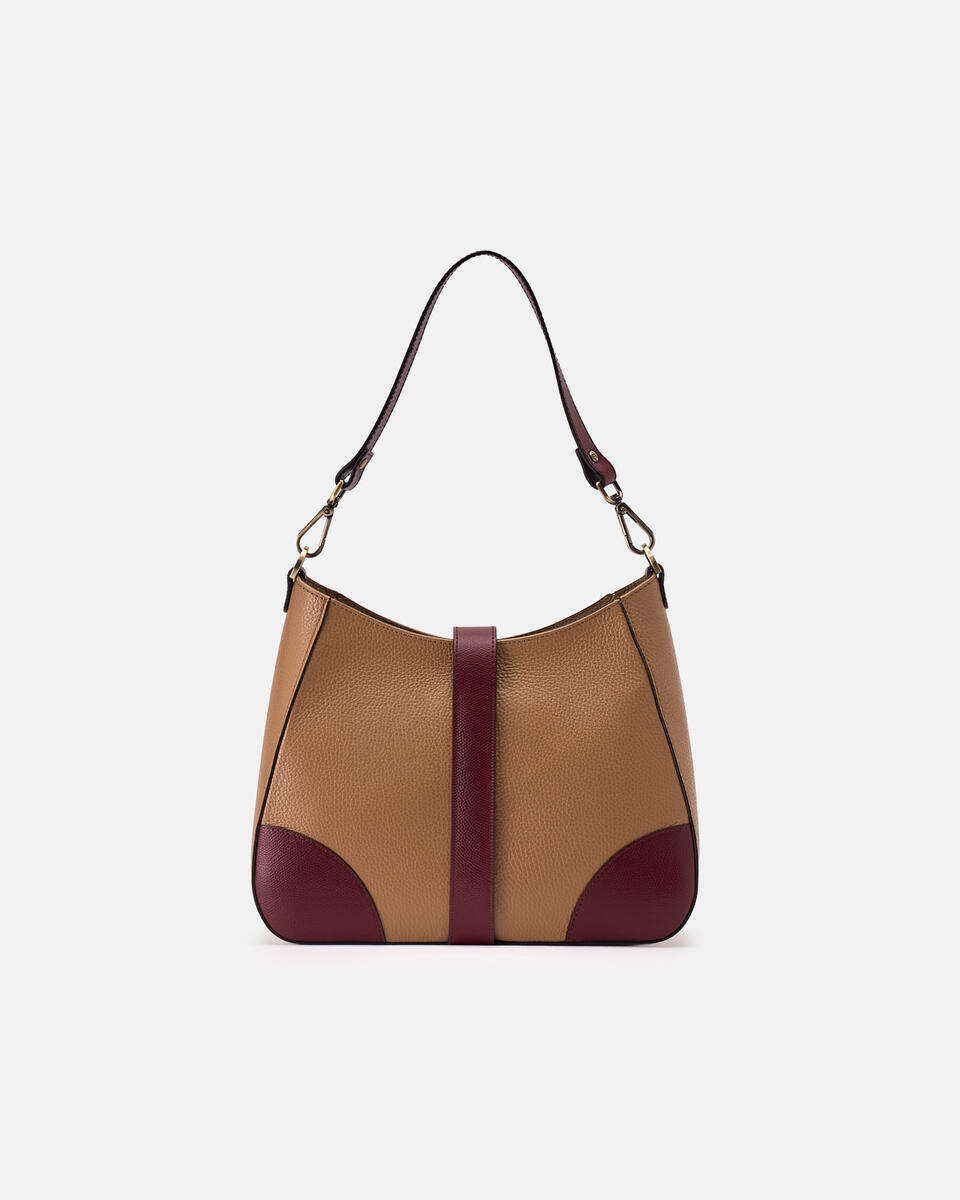 Hook large hobo Desertbordeaux  - Tote Bag - Borse Donna - Borse - Cuoieria Fiorentina
