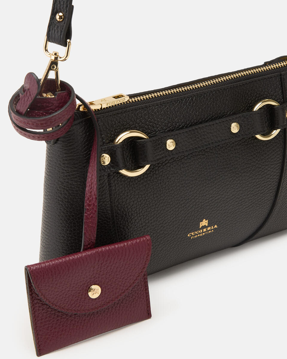 SMALL POUCH Blackbordeaux  - Crossbody Bags - Women's Bags - Bags - Cuoieria Fiorentina