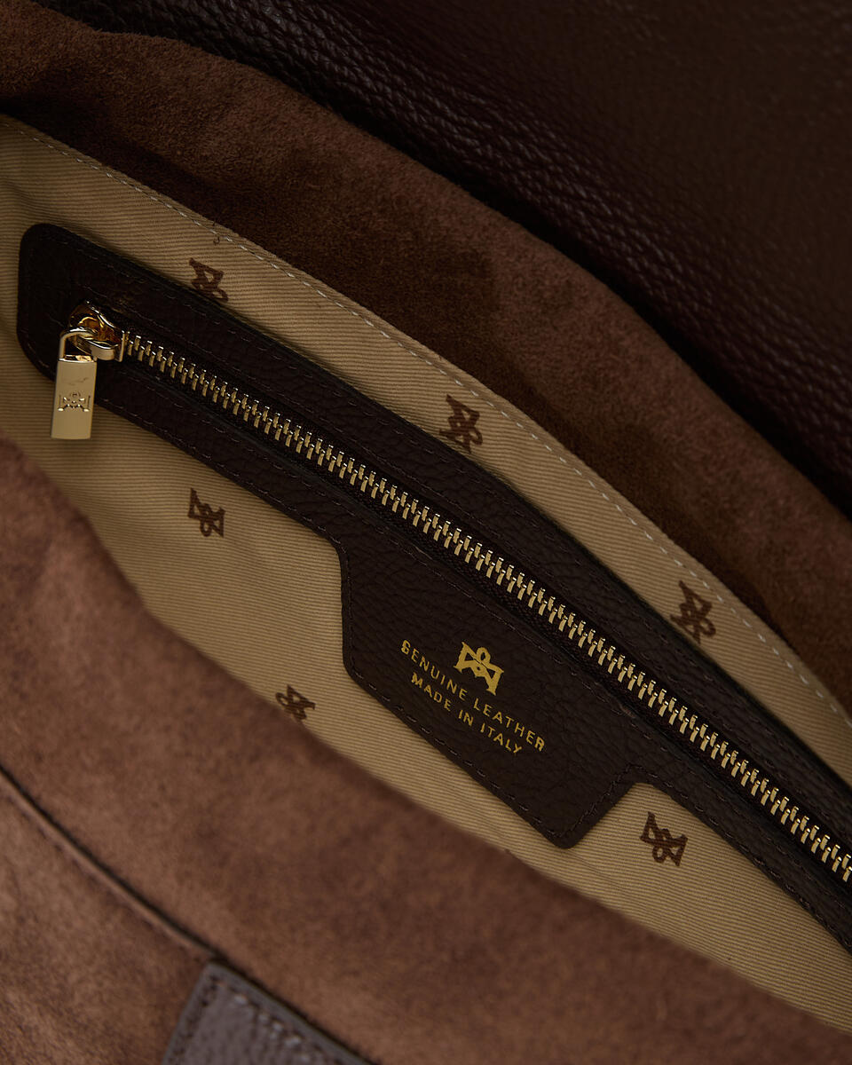 Sybel Flap bag Cioccolato  - Messenger - Borse Donna - Borse - Cuoieria Fiorentina