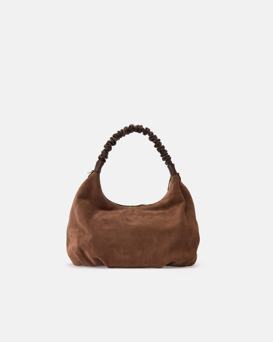 LARGE HOBO BAG Chocolate  - Tote Bags - Women's Bags - Bags - Cuoieria Fiorentina
