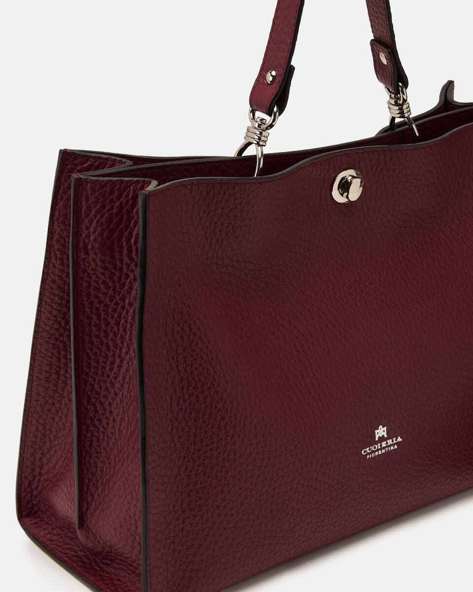 LARGE TOTE BAG Bordeaux  - Tote Bags - Women's Bags - Bags - Cuoieria Fiorentina