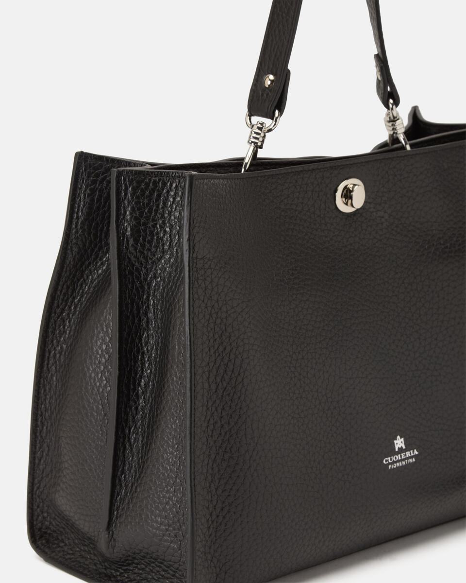 LARGE TOTE BAG Black  - Tote Bags - Women's Bags - Bags - Cuoieria Fiorentina