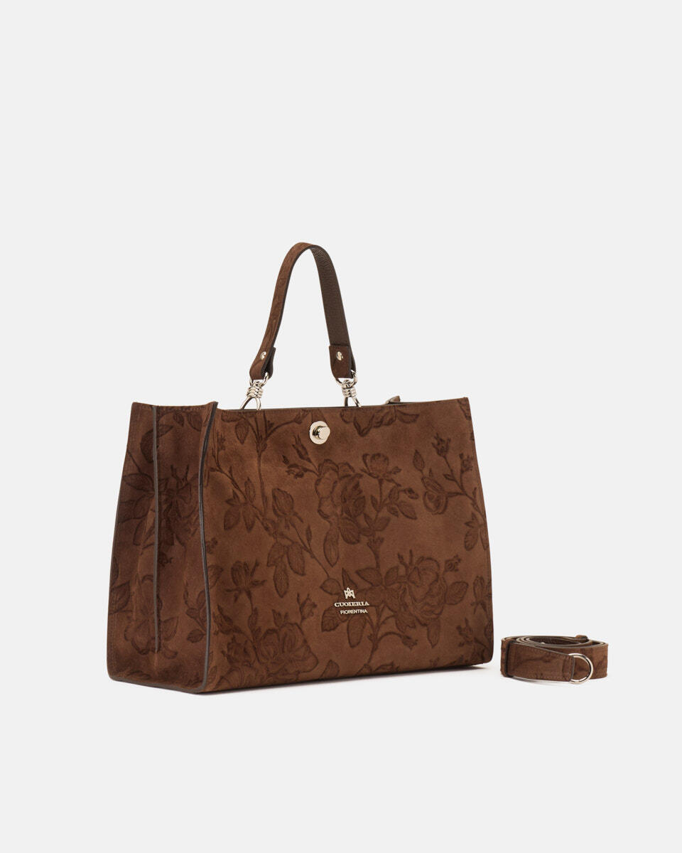 LARGE TOTE BAG Chocolate  - Tote Bags - Women's Bags - Bags - Cuoieria Fiorentina
