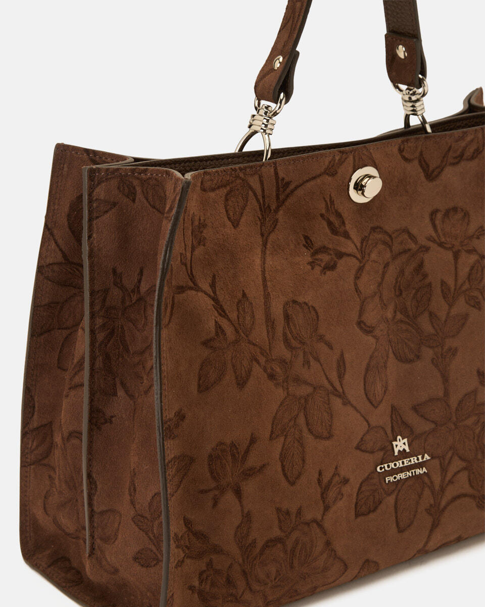 LARGE TOTE BAG Chocolate  - Tote Bags - Women's Bags - Bags - Cuoieria Fiorentina