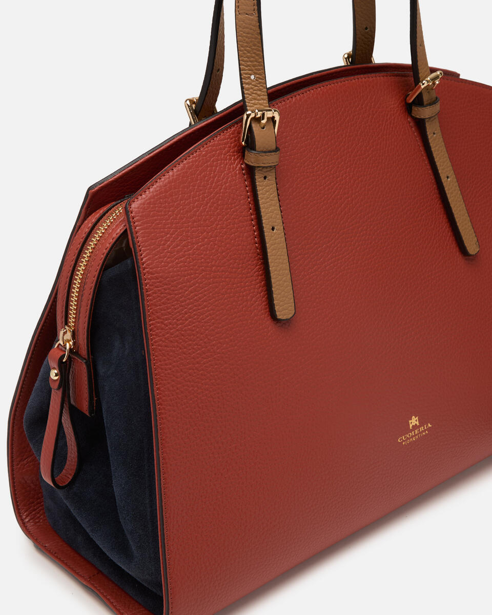 LARGE TOTE BAG Brickoceanodesert  - Tote Bags - Women's Bags - Bags - Cuoieria Fiorentina