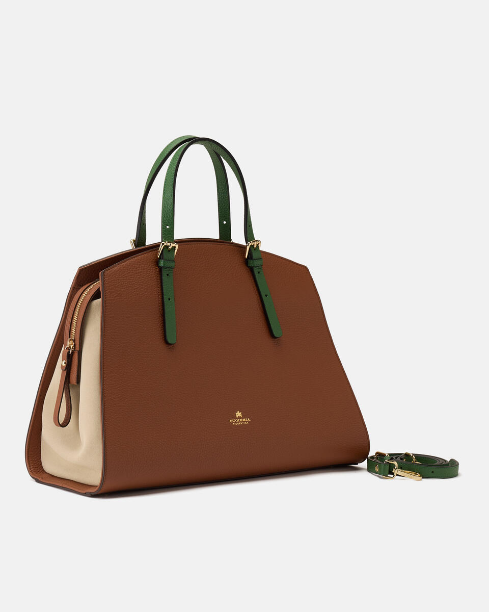LARGE TOTE BAG Caramelproseccoaloe  - Tote Bags - Women's Bags - Bags - Cuoieria Fiorentina