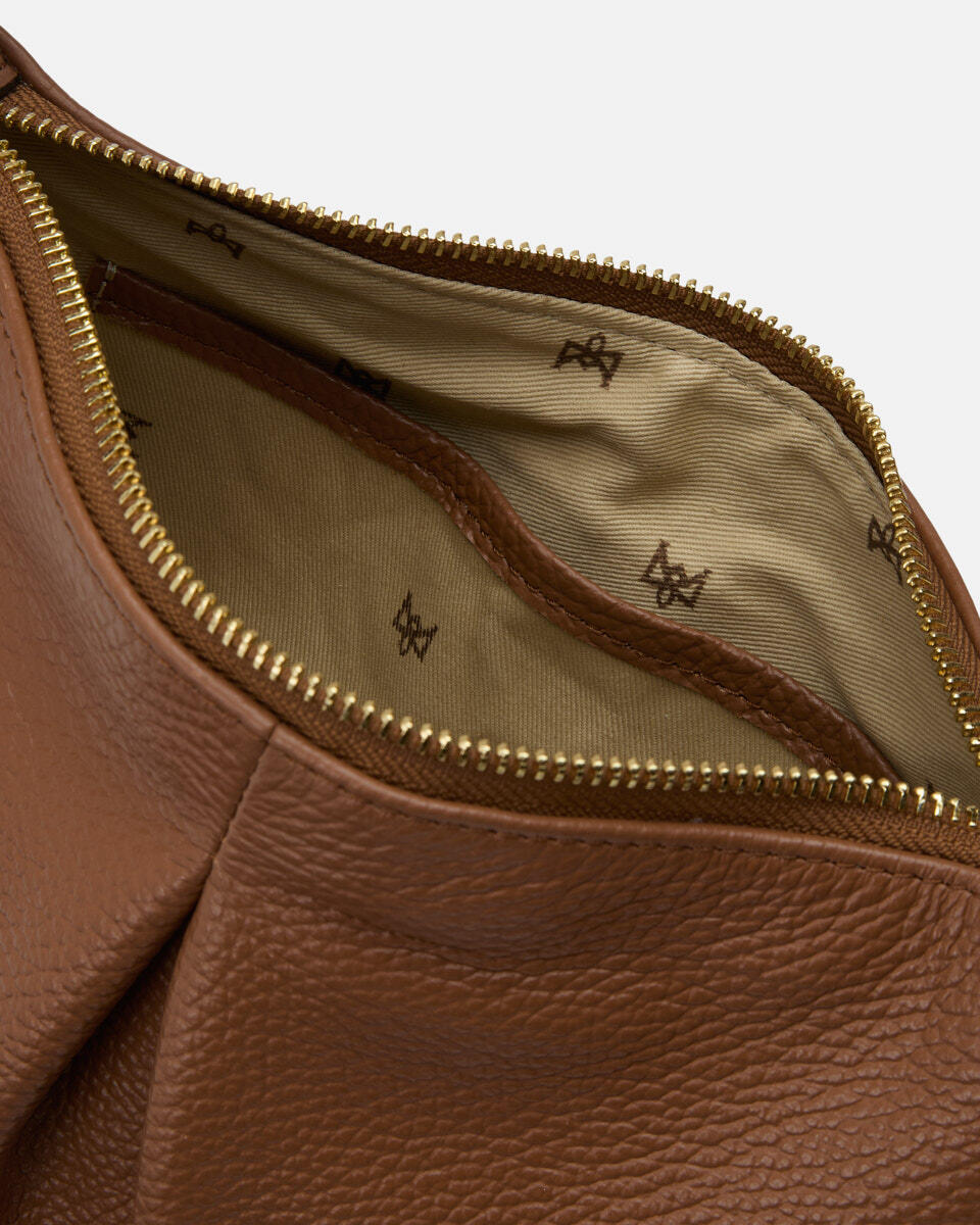 MINI POUCH WITH FRINGES Caramel  - Shoulder Bags - Women's Bags - Bags - Cuoieria Fiorentina
