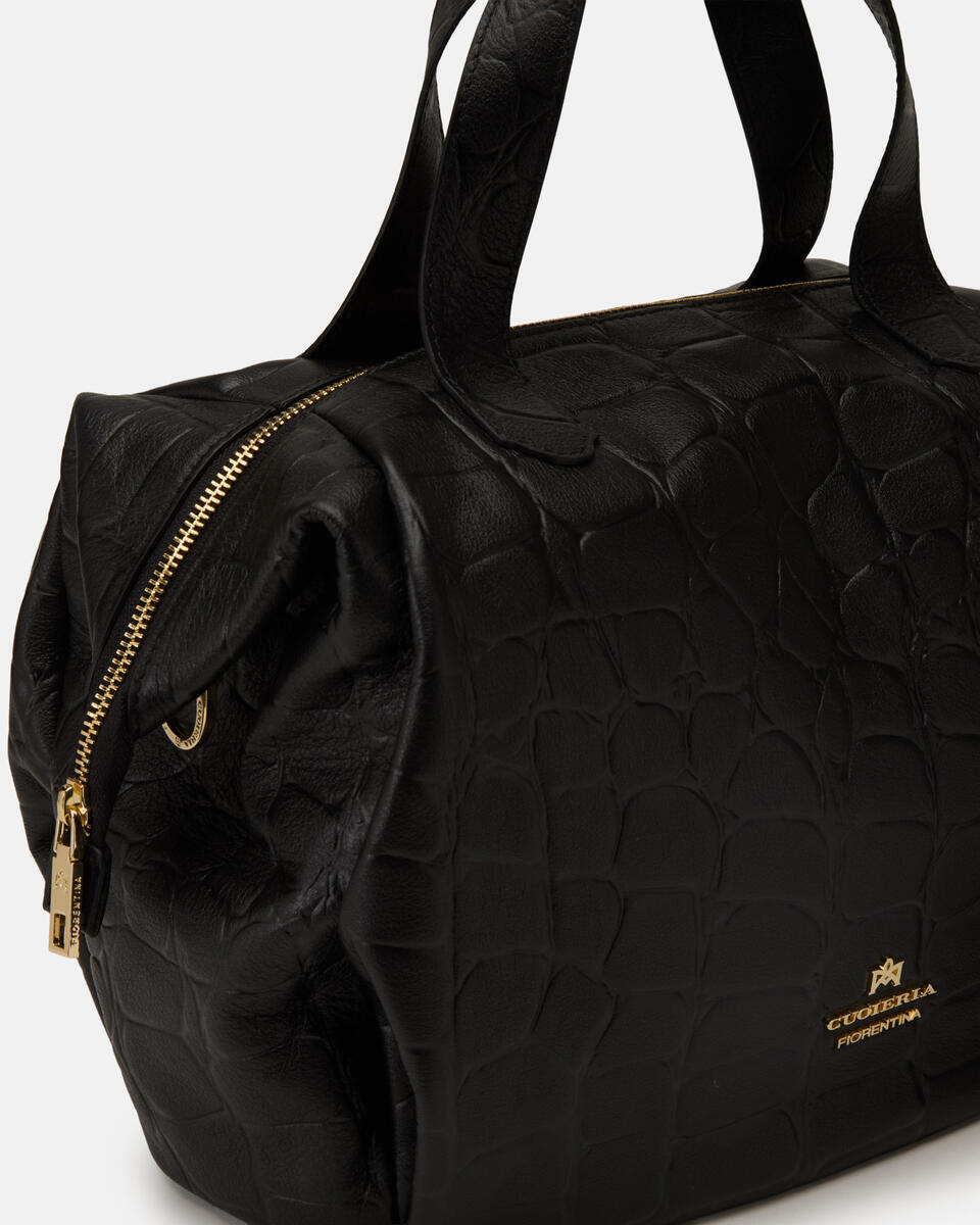 DUFFLE BAG Black  - Tote Bags - Women's Bags - Bags - Cuoieria Fiorentina