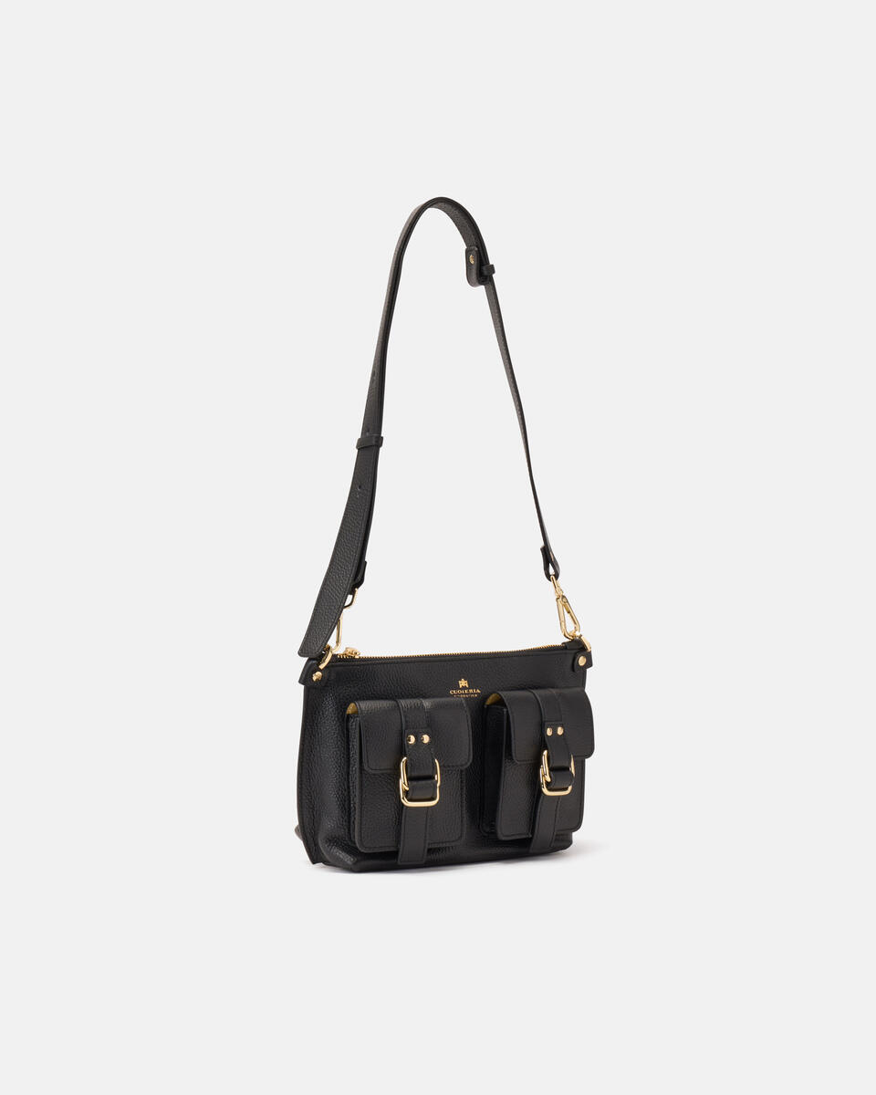 SMALL CROSSBODY Black  - Crossbody Bags - Women's Bags - Bags - Cuoieria Fiorentina