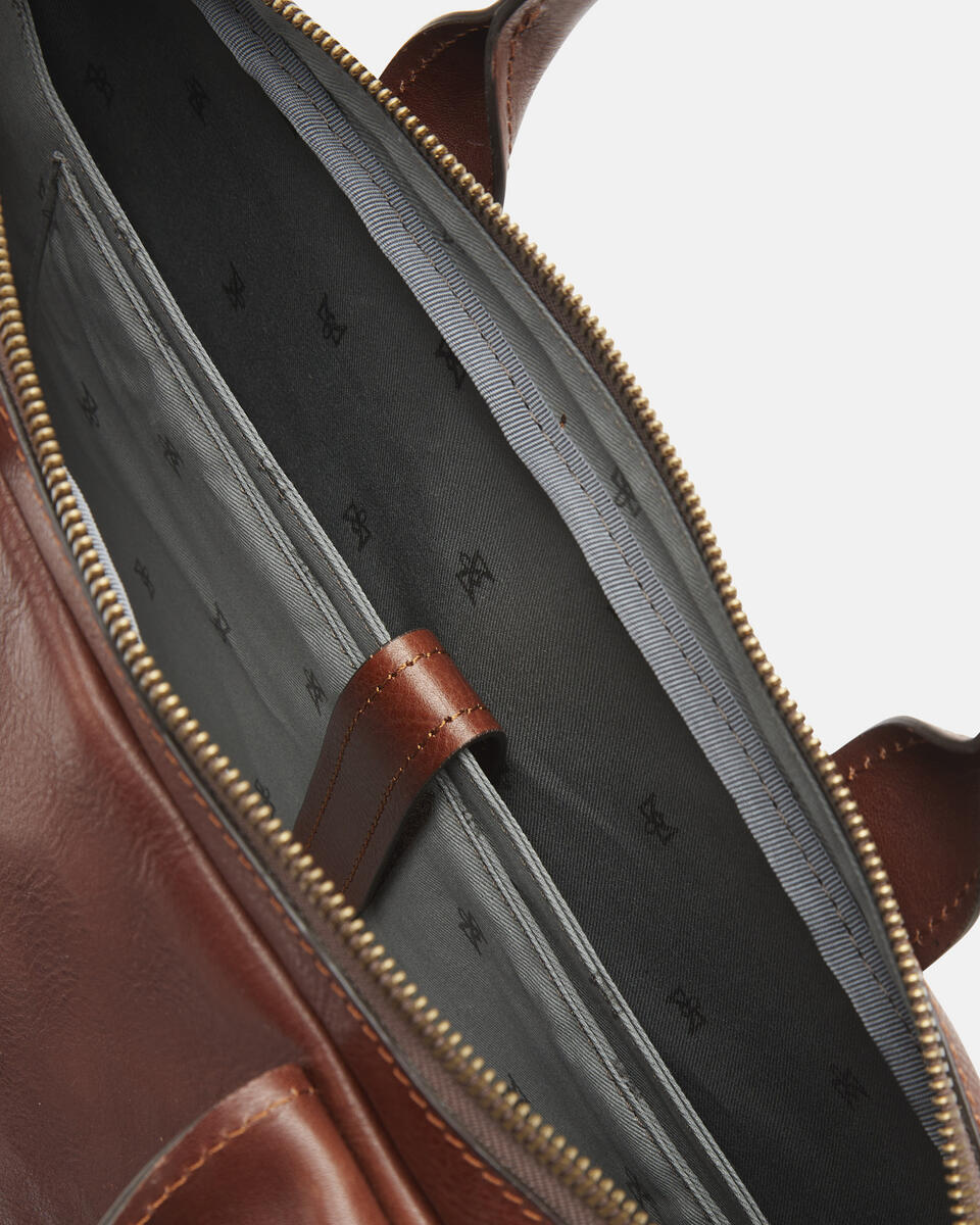 Briefcase Brown  - Briefcases - Men's Bags - Bags - Cuoieria Fiorentina