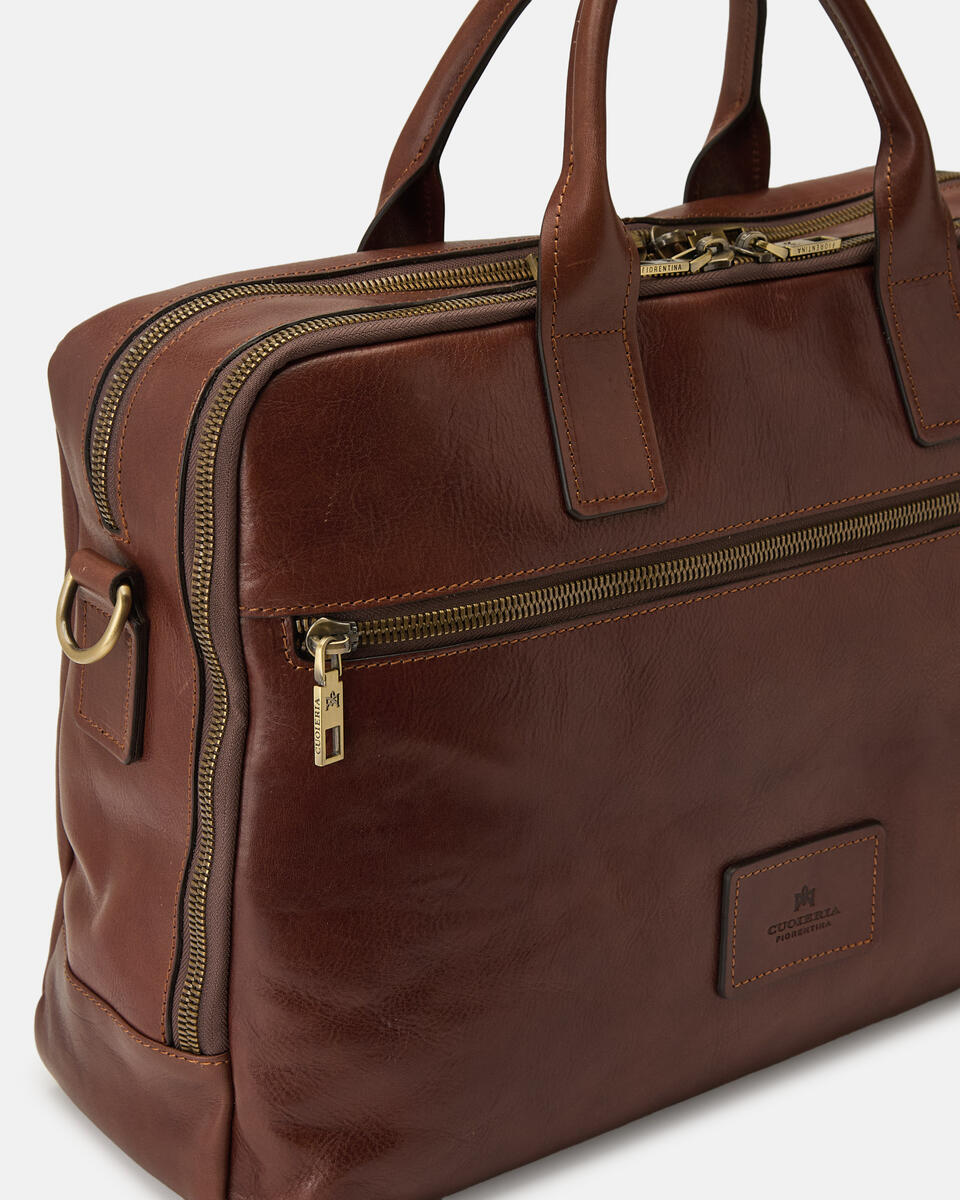 Large business briefcase Brown  - Briefcases - Men's Bags - Bags - Cuoieria Fiorentina