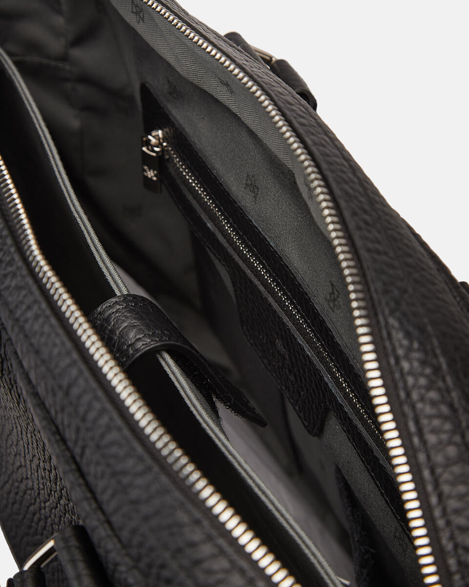 BRIEFCASE Black  - Business Bags - Briefcases - Cuoieria Fiorentina