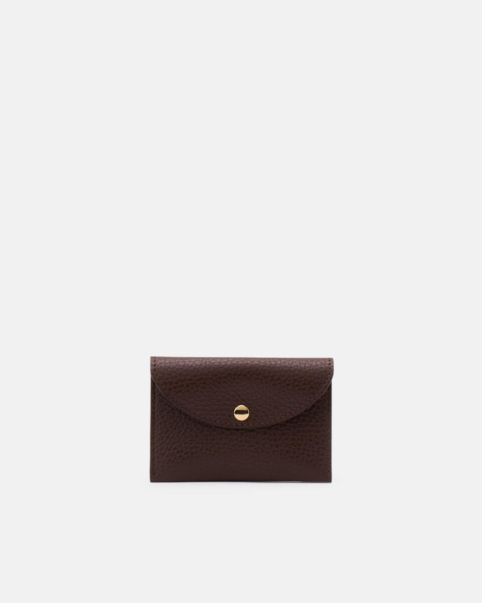 CARD HOLDER Chocolate  - Women's Wallets - Women's Wallets - Wallets - Cuoieria Fiorentina