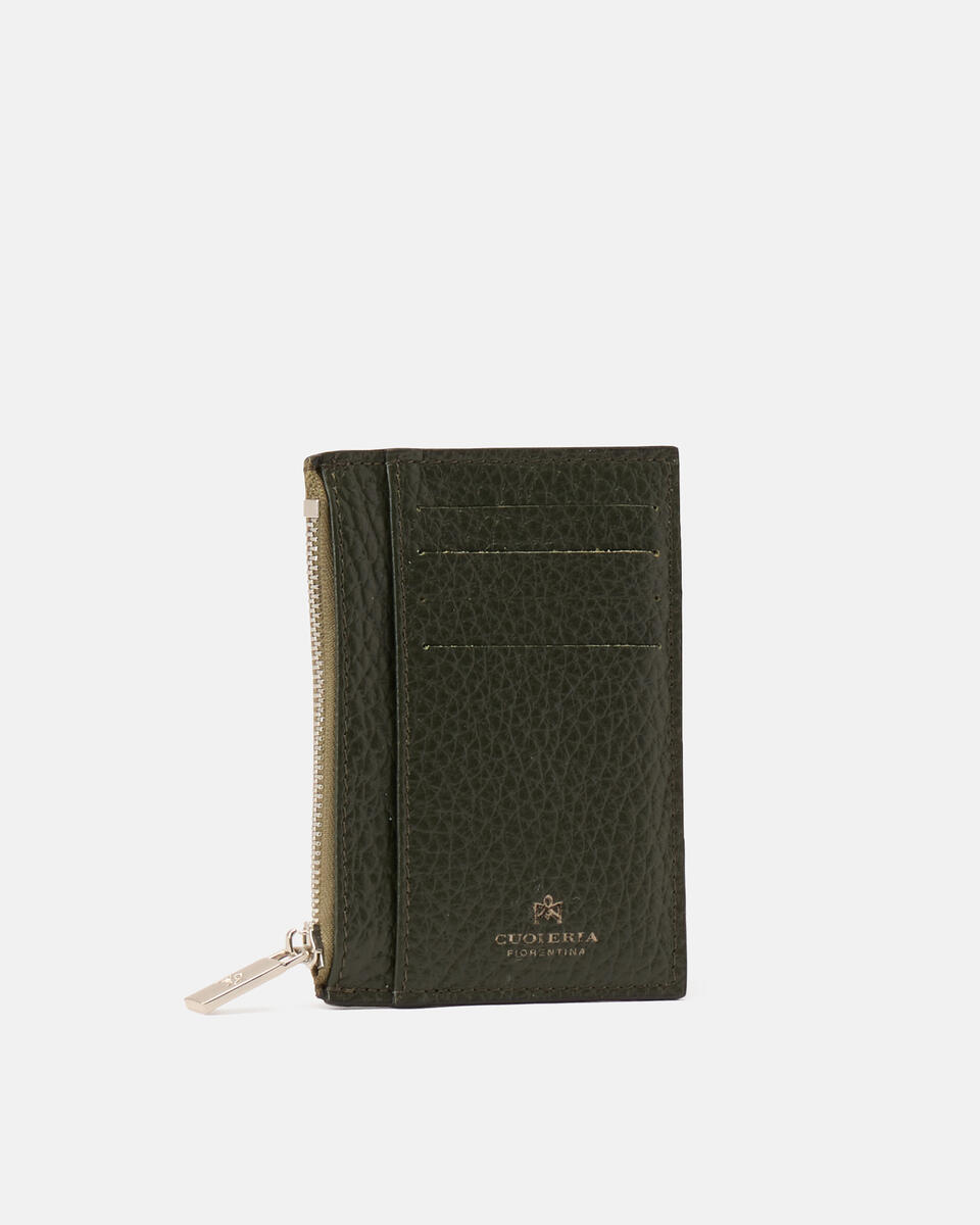 CARD HOLDER WITH ZIP Tea  - Women's Wallets - Men's Wallets - Wallets - Cuoieria Fiorentina